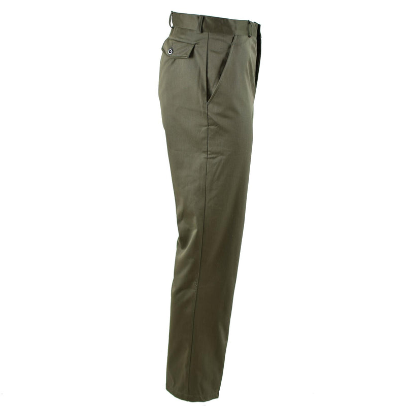 Genuine Belgian army service trousers O.D Olive military lined pants NEW