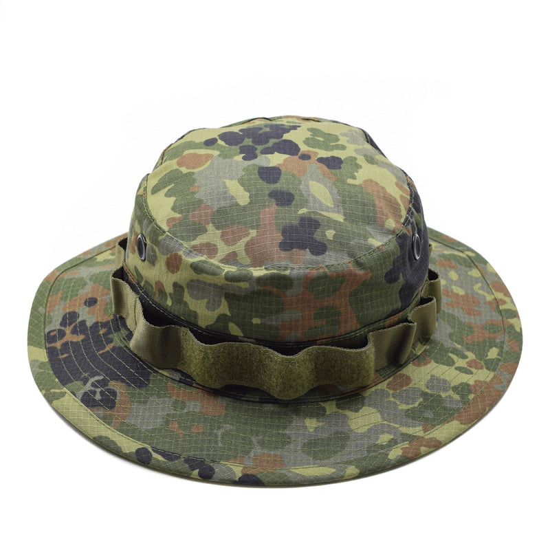 TACGEAR Brand German Military style Boonie hat flecktran camo wide brim ripstop