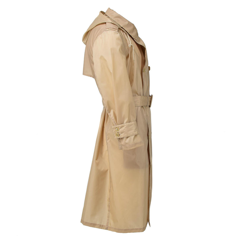 Original French military khaki raincoat waterproof formal dress long coat NEW