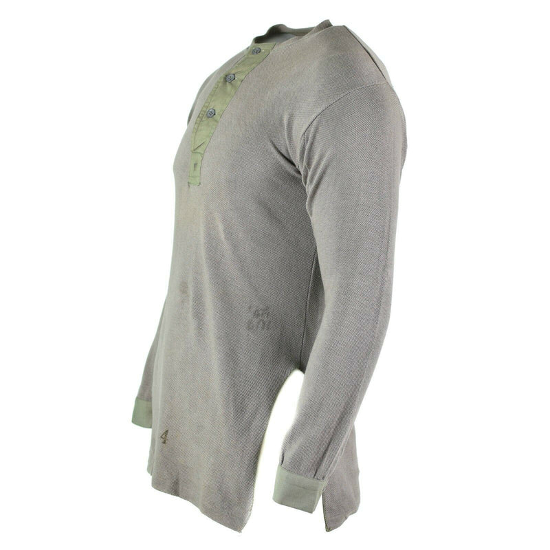 WWII Genuine Swedish army grey shirt military surplus undershirt cold weather