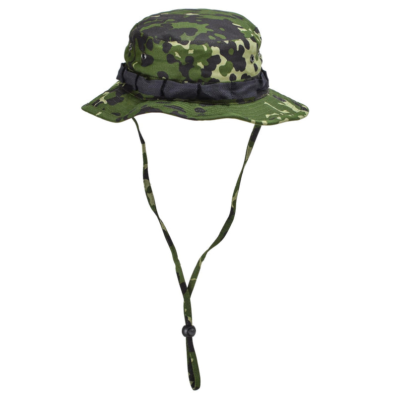 Original Danish Military M84 camo boonie hat summer tropical cap wide brim NEW