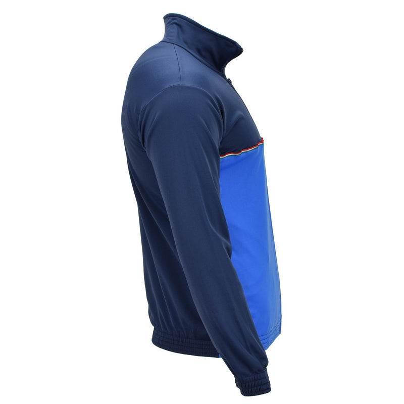 Genuine Italian Military Full Zip Gym Jacket Esercito Emblem Stylish Blue