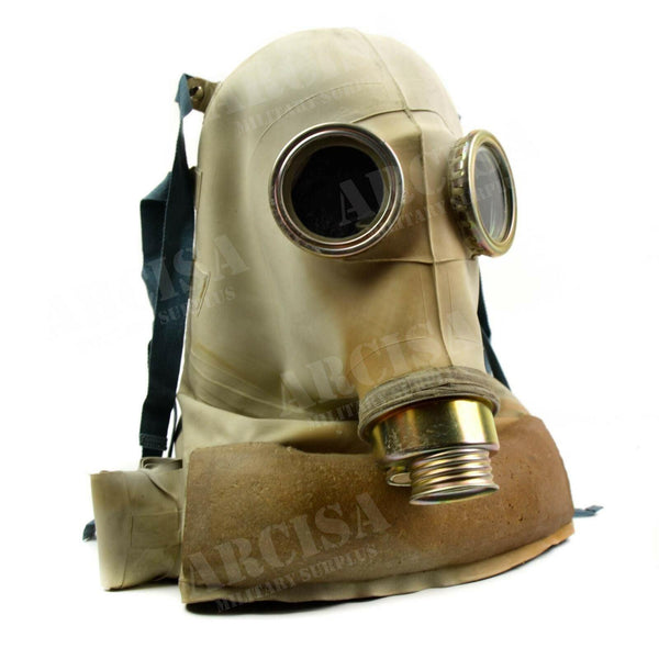 Original Polish Military Gas Mask Vintage Soviet Era Filter Included Gray