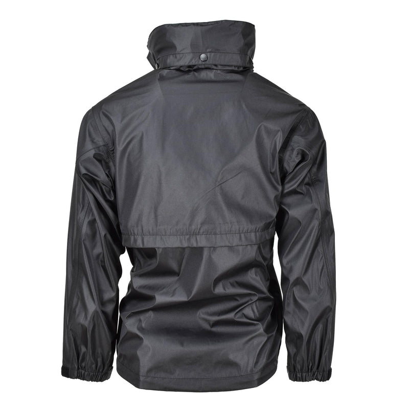 Mil-Tec Brand Rain Jacket Black waterproof Men Rainwear water-resistant men's