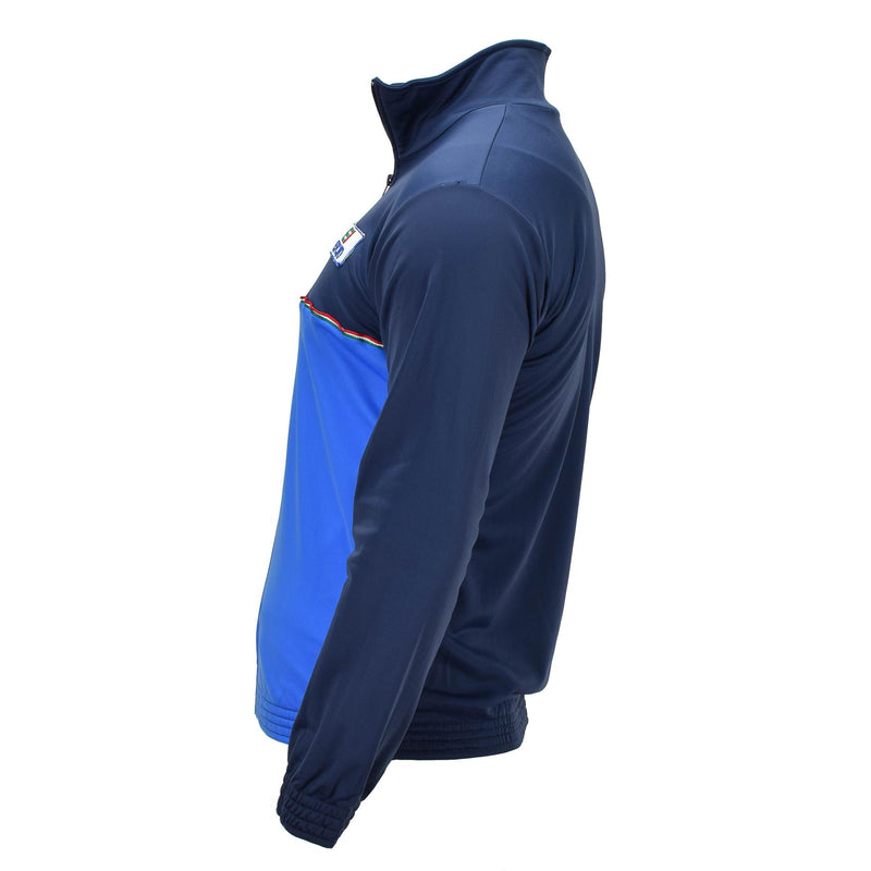 Genuine Italian Military Full Zip Gym Jacket Esercito Emblem Stylish Blue