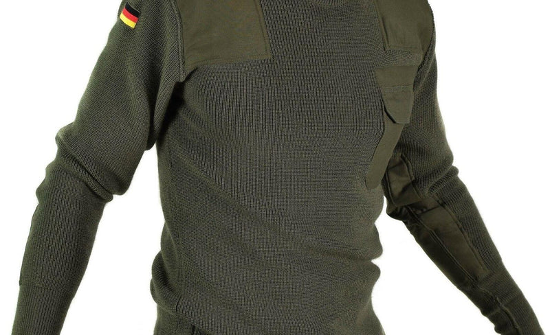 Genuine German army pullover Commando Jumper Green Olive sweater Wool NEW