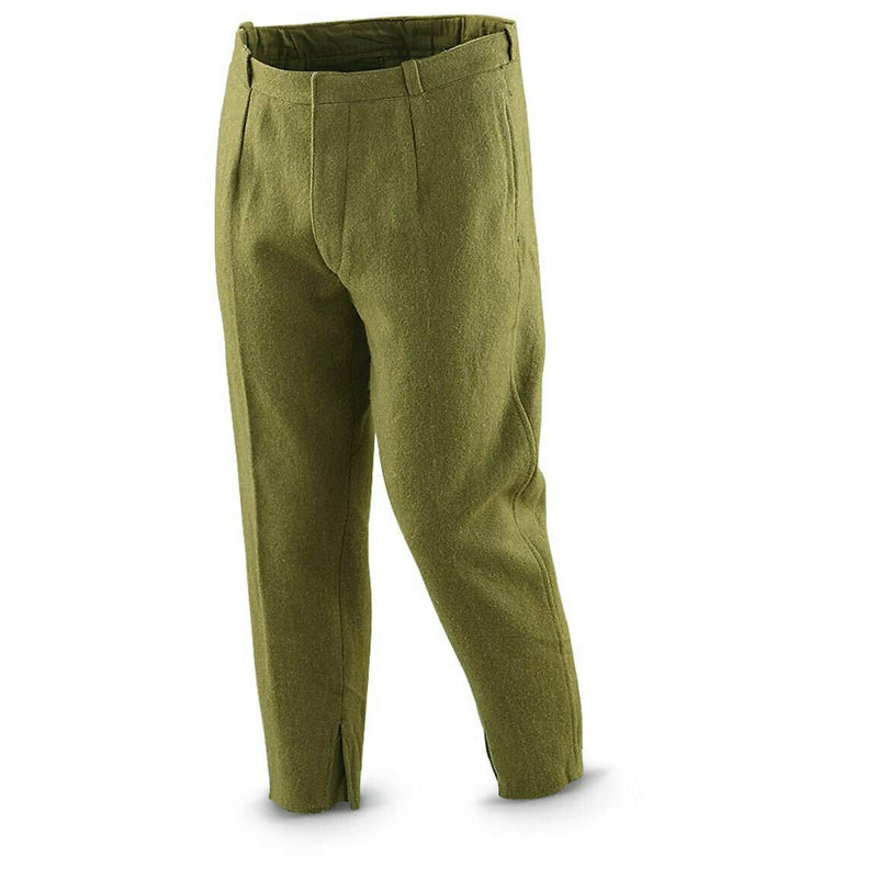 Genuine Romanian army wool field trousers combat pants Khaki OD Green Romania