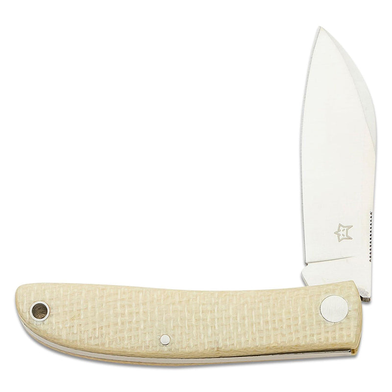 Fox Knives LIVRI Folding pocket knife 61 HRC M390 steel Sheepsfoot shape micarta