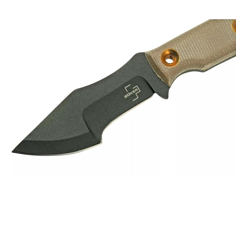 Boker Plus Micro Tracker Fixed Blade 1095 Carbon Steel Blade EDC Survival Tool