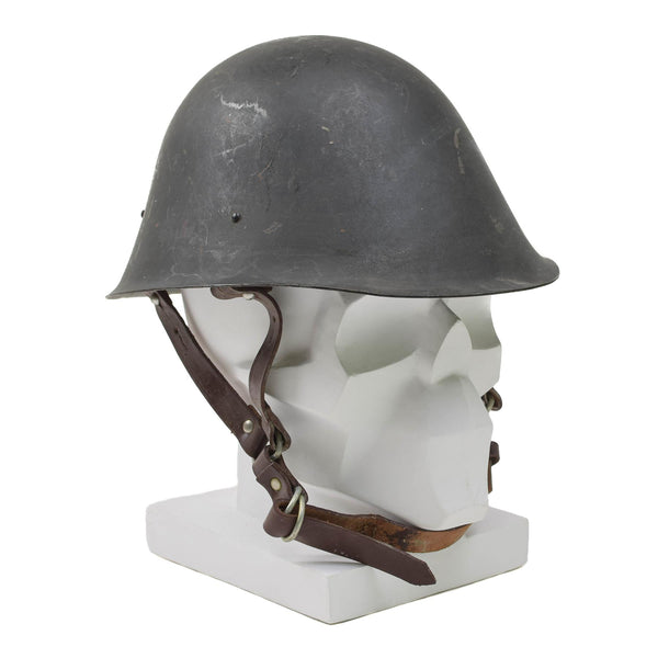 Original Romanian Military tactical steel helmet M73 paratrooper chinstrap Olive