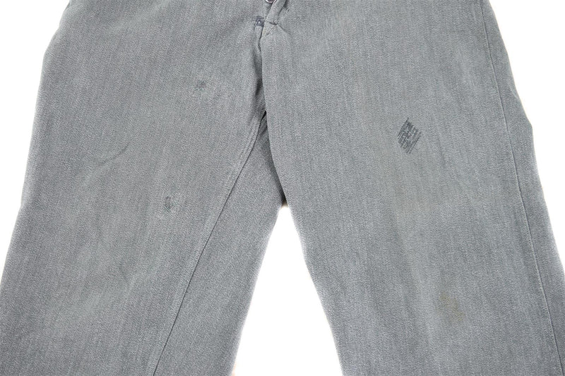 Genuine Swiss army denim work pants grey trousers military service work-wear