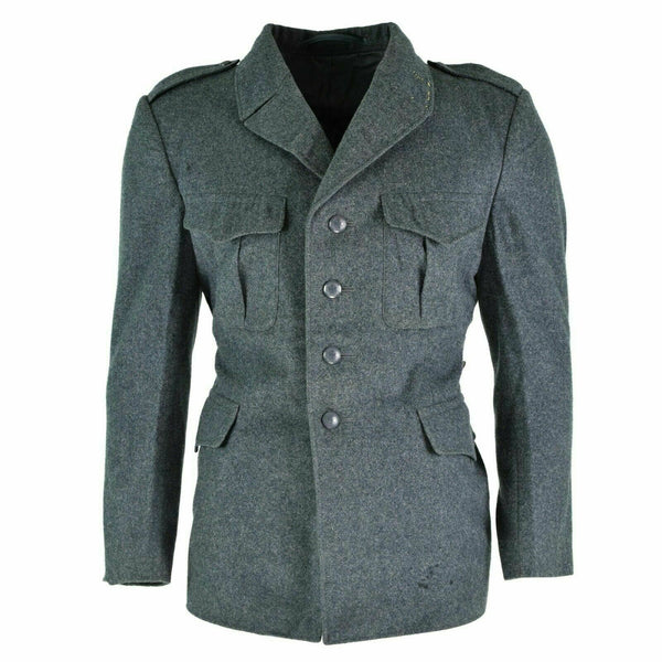 Genuine Swiss army wool jacket Switzerland military issue uniform grey