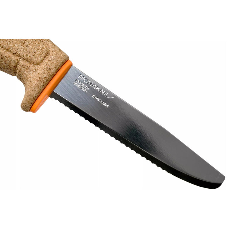 MORAKNIV Floating serrated knife universal fixed blade stainless steel orange