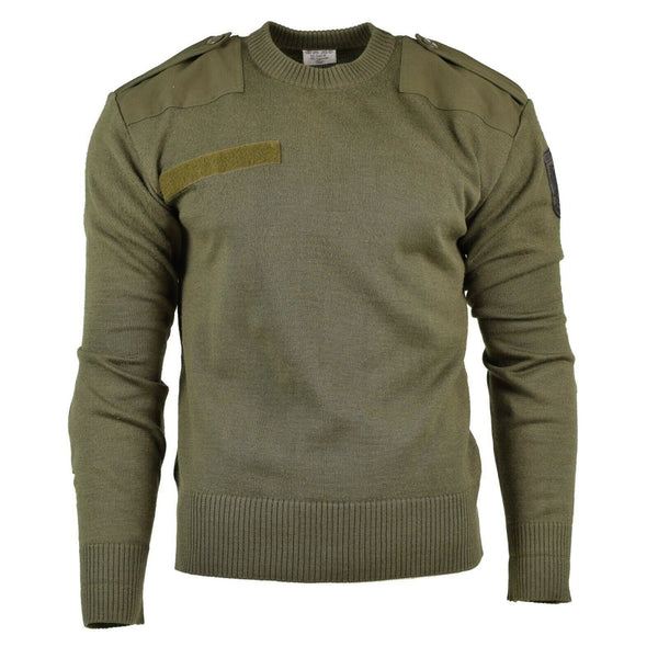 Original Austrian army pullover Jumper commando Olive OD wool sweater NEW