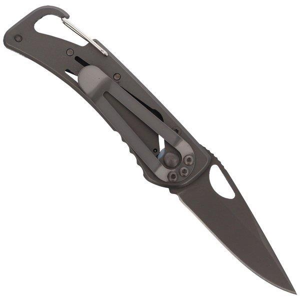 Fox Knives folding knife black titanium coated 440 steel aluminum handle