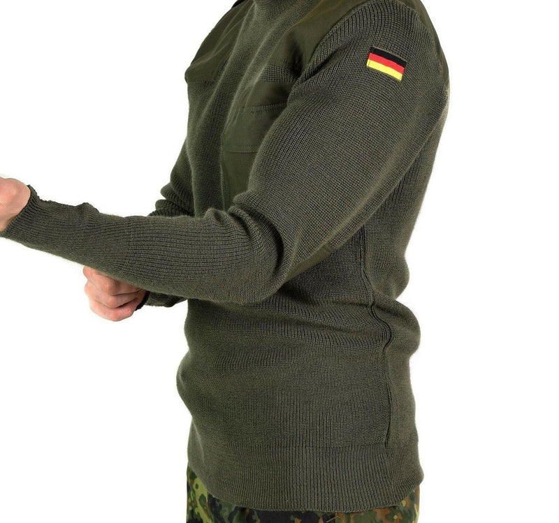 Genuine German army pullover Commando Jumper Green Olive sweater Wool NEW