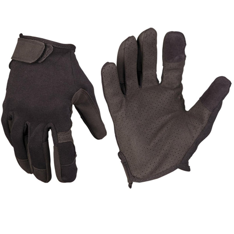 MIL-TEC Tactical Work Gloves Touch Screen Ventilation Holes Medium Black