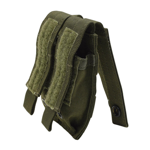 Original British Army double pistol magazine pouch mag bag military field Olive