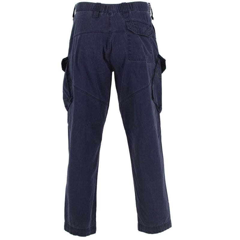 Original British Military Cargo Pants Royal Navy Work Trousers Blue Color