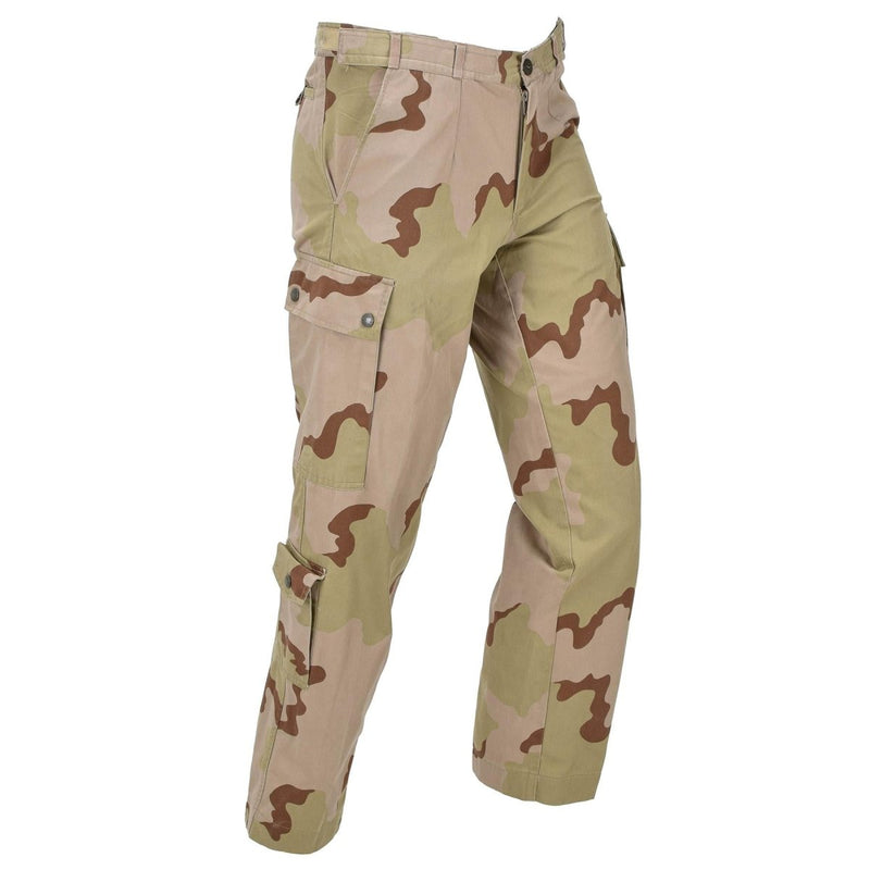 Original Dutch Military Field Pants Slash Cargo Pockets Desert Camouflage