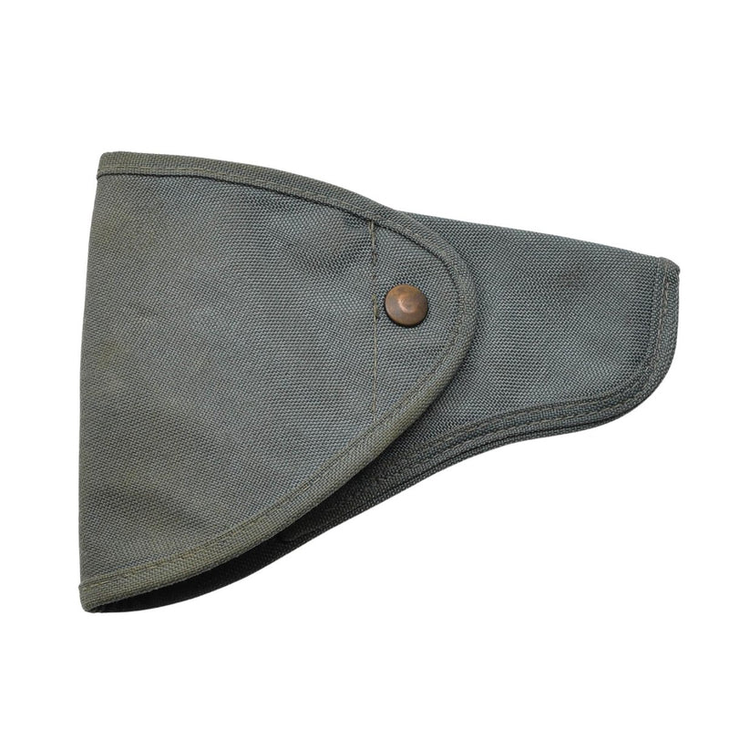 Original Italian Military Pistol Holster Snap Button Durable Canvas Gray