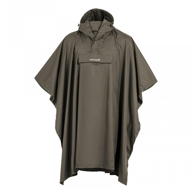 PENTAGON Cloudburst Packable Poncho Waterproof Breathable Reflective Details