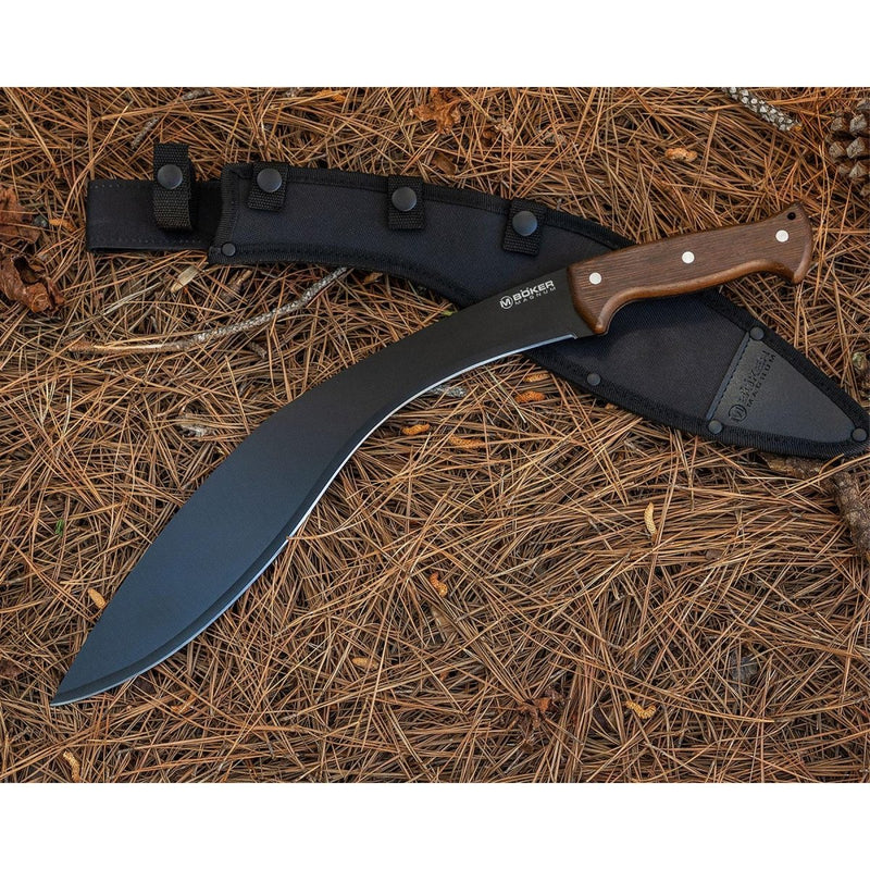 machete survival kukri black coating nylon sheath