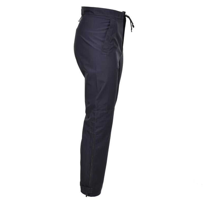 british police rain pants black