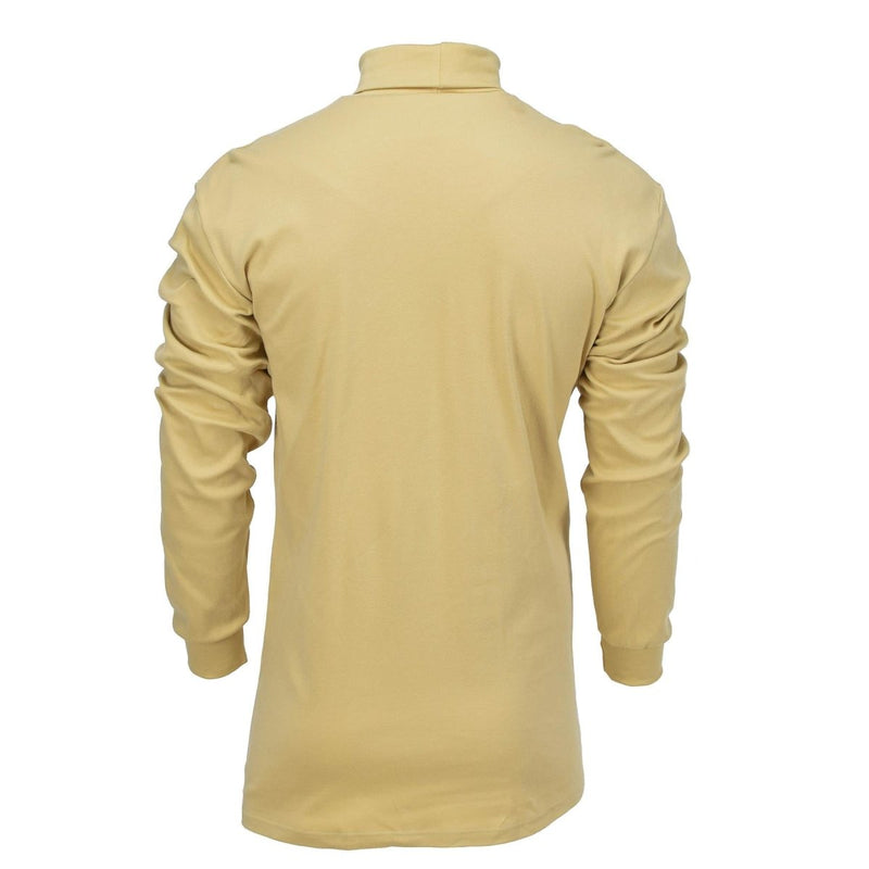 Police undershirt original German military yellow breathable lightweight long sleeve turtleneck shirts activewear