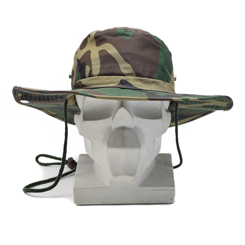 MFH Brand Military bush style hat summer panama jungle bucket cap woodland camouflage