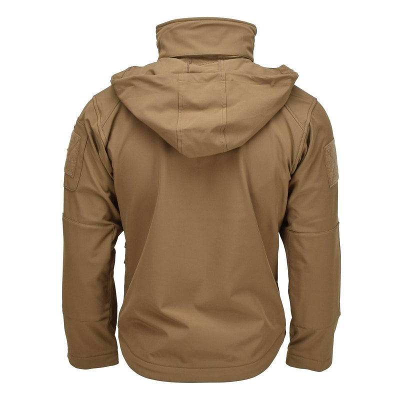 MIL-TEC Military style SCU14 jacket hiking activewear hooded outdoor Dark Coyote foldaway hood inside the collar