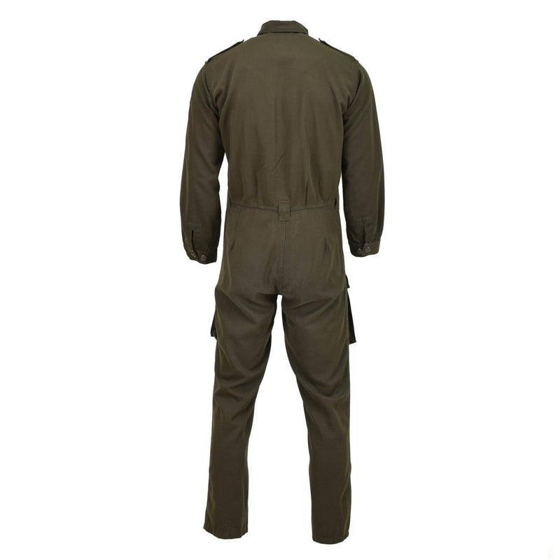 Original Austrian BH Military coverall men works mechanic suit plain end ankles Olive