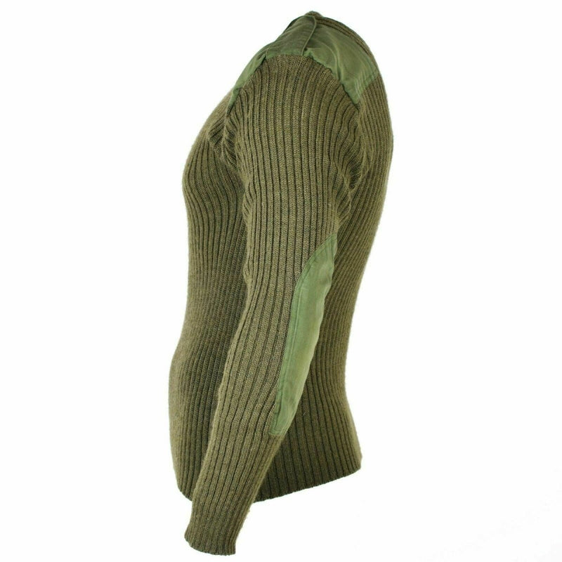 British army pullover Commando Green Olive sweater Wool Men Jumper