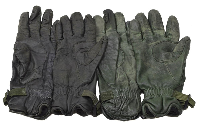 British Military MK II leather gloves lined dark green hand protection