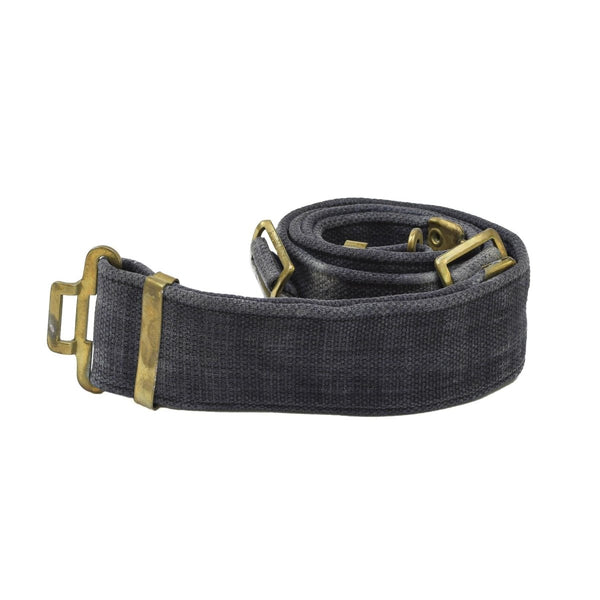 Original vintage British Military webbing tactical belt troops combat quick release Blue metal buckle