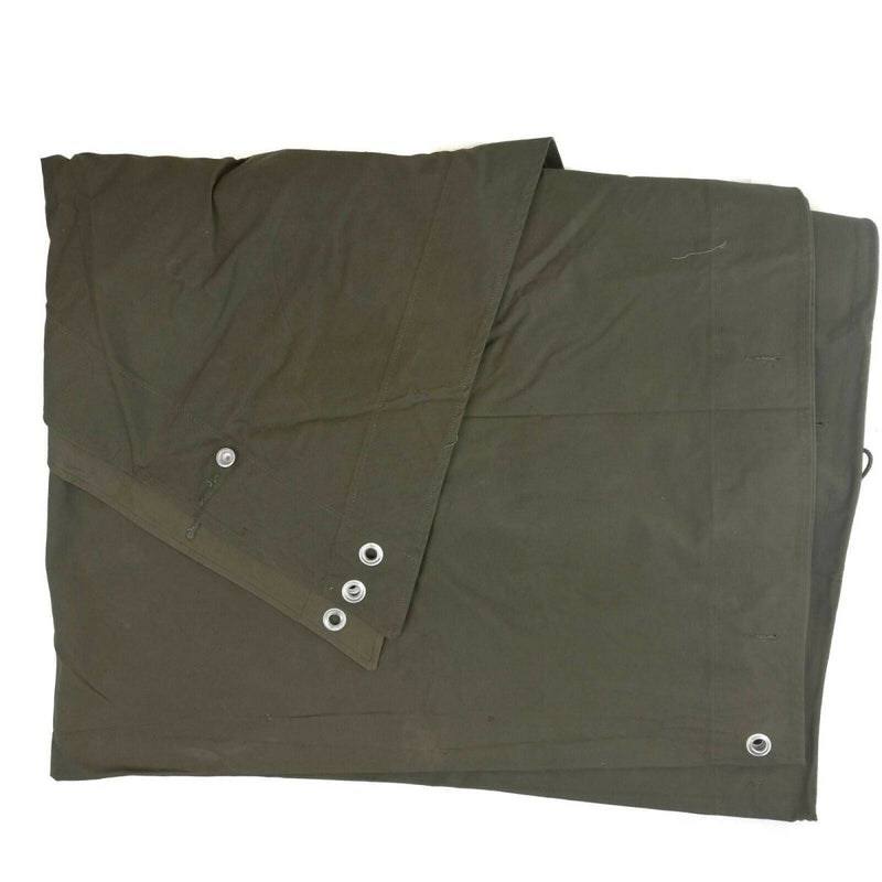 Original Swedish waterproof army shelter half zeltbahn poncho tent Olive surplus