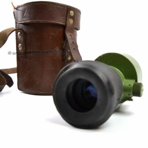 Original Yugoslavian army ON-M59 monocular sight tool leather case rubber eye protection