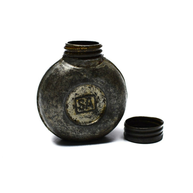 original finnish military metal rifle oil bottle